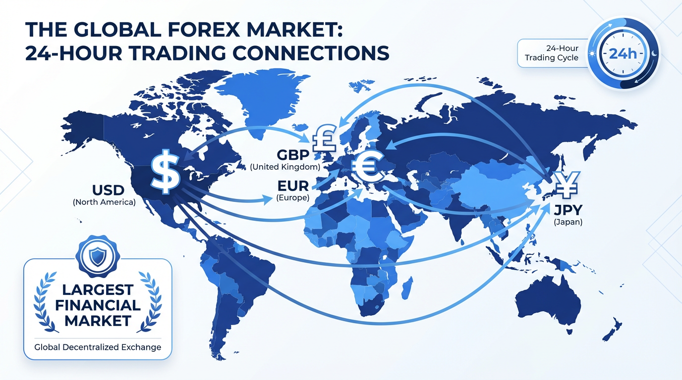 Global Forex Market Overview - 24-hour currency trading across world markets