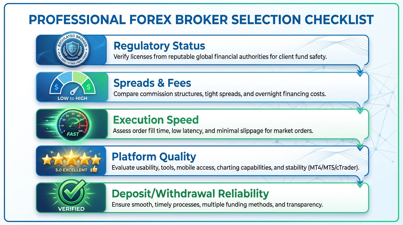 Choosing a Forex Broker - Five key criteria